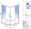 Diagrams and measurements for a shower cabin. Podgląd zdjęcia produktu
