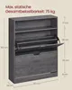 A diagram showing a gray shoe cabinet with dimensions and weight capacity. Produktbild-Vorschau