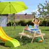 Relaxdays Dětská sedací souprava ze dřeva, 2v1 herní stůl a Náhled obrázku produktu 3