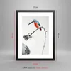 Gerahmtes Poster - Schwarzer Rahmen - Libelle Vogel Blume - Produktbild-Vorschau 5