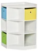 HOMCOM Kinderboekenrek, hoekmodel met 3 opbergboxen, wit, Productafbeelding-voorbeeld 1