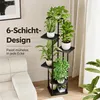 Bamworld Blumenständer Schwarz, Metall Pflanzenständer Produktbild-Vorschau 5