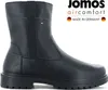 A black JOMOS boot is shown against a white background, with brand and manufacturing information displayed in the upper right corner. Voir les images du produit