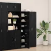vidaXL Meuble haut noir imitation chêne, 30 x 42,5 x 185 cm Voir les images du produit 4
