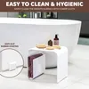 boční stolek eluno 2v1 z lesklého bílého akrylu s držákem Náhled obrázku produktu 4