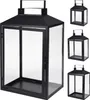 3er Laternen Set Metall H28/35/44cm Schwarz Produktbild-Vorschau