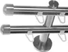 BASIT® Innenlauf Gardinenstange Edelstahl Look 16mm Produktbild-Vorschau 1