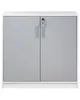 BELIANI Büroschrank Hellgrau / Weiß 80 x 80 x 40 cm Produktbild-Vorschau 7