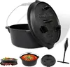CCLIFE Dutch Oven Set Deckelheber BBQ Gusseisen Feuertopf Produktbild-Vorschau 1