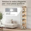 K-Möbel Vetrina verticale in vetro in faggio (176x37x33 cm) Anteprima dell’immagine prodotto 5