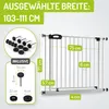 Barrière de sécurité Merle 103 - 111 cm blanche Voir les images du produit 2