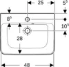 GEBERIT Handwaschbecken Renova Plan 45 cm weiß 501624001 Produktbild-Vorschau 8