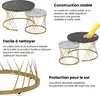 MODFU Table Basse - Ensemble 2 Tables Rondes Gigogne MDF Voir les images du produit 8