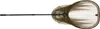A fishing net with a black handle and a brown net, isolated on a white background. Produktbild-Vorschau
