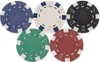 Five poker chips are arranged in a scattered formation on a white background. Náhľad obrázku produktu