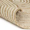 vidaXL Teppich Handgefertigt Jute mit Spiralen-Design Weiß Produktbild-Vorschau 1