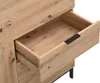 Sekretär mit 2 Türen & 3 Schubladen - MDF & Metall - Produktbild-Vorschau 6