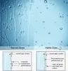 Comparison of normal glass and nano glass surfaces, showing water droplet behavior and microscopic surface differences. Produktbild-Vorschau
