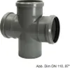 HT Doppelabzweig Ø 110/110/110 x 87°, mit 3-fach Steckmuffe Produktbild-Vorschau 4