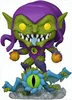 A Funko Pop! vinyl figure of the Green Goblin from Marvel Mech Strike, standing on a blue, eye-themed creature. Podgląd zdjęcia produktu