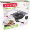 WOK-PFANNE AUS GUSSEISEN 28 cm Deckel INDUKTION KAMILLE Produktbild-Vorschau 8