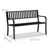 Panchina da giardino Relaxdays, comoda panca a 2 posti, Anteprima dell’immagine prodotto 4