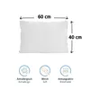 Komfortec 100% Baumwolle Kissenbezüge 2er Set 40x60 cm, Produktbild-Vorschau 3