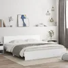 vidaXL Rám postele s čelem a LED osvětlením bílý 180x200 cm Náhled obrázku produktu 2