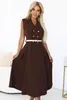 Numoco Midikleid für Frauen Umragig dunkelbraun One size Produktbild-Vorschau 4