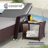 Casaria Table d'appoint en polyrotin Brun plateau de table Voir les images du produit 3