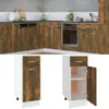 vidaXL Armoire basse avec tiroir Lyon chêne fumé 30x46x81,5 Voir les images du produit 2
