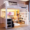 Lit superposé Merax 140x200 cm, lit enfant avec bureau et Voir les images du produit 1