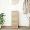 vidaXL Príborník Sonoma dub 29,5x34x76 cm Materiál na báze Náhľad obrázku produktu 3