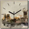 Coloray Uhr auf Leinwand 30x30 cm Wand Uhr Dekoration Produktbild-Vorschau 1