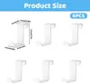 Unyqoos® Deurklemmen, set van 6, wit – Klemhaken voor Productafbeelding-voorbeeld 2
