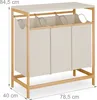 Relaxdays Wäschesammler mit 3 ausziehbaren Wäschekörben, Produktbild-Vorschau 4