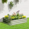 Outsunny Hochbeet aus verzinktem Stahl Gartenbeet Produktbild-Vorschau 2