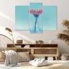 Bild auf Leinwand - Leinwandbild - 3 Teile - Rosa Produktbild-Vorschau 7