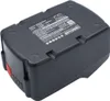 A black battery pack for power tools, shown from a slightly elevated angle against a white background. Produktbild-Vorschau