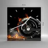 Wanduhr - Quadrat - Glasuhr - Zerhacker geschwindigkeit Produktbild-Vorschau 3