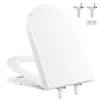 WC Sitz D Form 46 x 36 cm, Toilettendeckel Weiß mit Produktbild-Vorschau 1