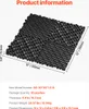 A black interlocking drainage mat with dimensions and product information displayed. Produktbild-Vorschau