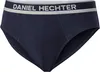 A close-up view of a pair of navy blue men's briefs with a grey and white waistband featuring the brand name "DANIEL HECHTER". Produktbild-Vorschau