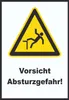 Vorsicht Absturzgefahr  Schild A0 Rückseite selbstklebend Produktbild-Vorschau 1