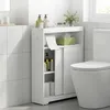 Relaxdays, úzke skrinky, 4 priehradky, držiak na toaletový Náhľad obrázku produktu 2