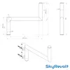 SkyRevolt Z-Ausleger 50cm Rohr 48mm Stahl SAT Geländer Produktbild-Vorschau 5