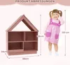 COSTWAY Półka na książki w kształcie domku, drewniana półka Podgląd zdjęcia produktu 2