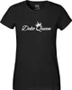 Huuraa Damen T-Shirt Deko Queen Krone S Black Bio Baumwolle Produktbild-Vorschau 2