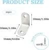 20 Stück Edelstahl Winkel 30x30mm Bracket L-förmige Bracket Produktbild-Vorschau 2