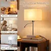 ZMH Tischlampe mit kabel Nachttischlampe 360°Schwenkbar Produktbild-Vorschau 5